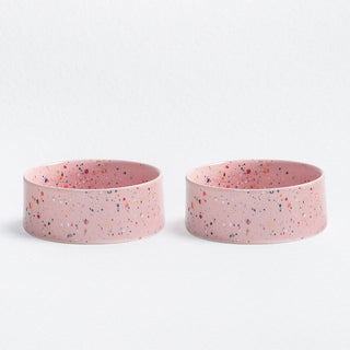 Nouveau bol pour animaux de compagnie Party 16,5cm Lot de 2 Rose