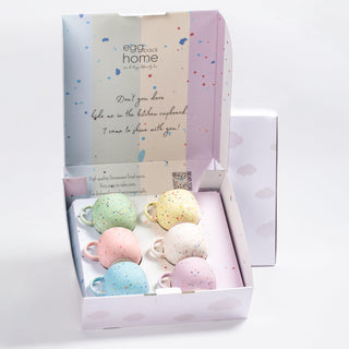 New Party Ball Mug 250ml - Mix 6 Pieces - Egg Back Home