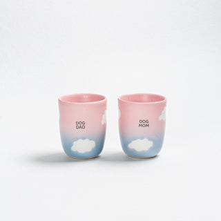 Cloud Sunset Medium Cup 220ml Dog Mom & Dad 2 Pieces Set - Egg Back Home
