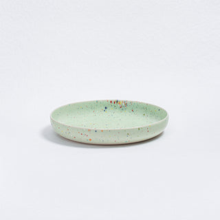 New Party Low Pasta Plate 23cm Green - Egg Back Home
