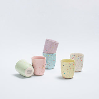 New Party Medium Cup 220ml - Mix 6 Pieces - Egg Back Home