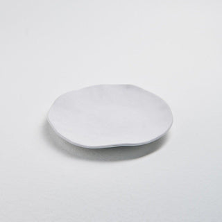Nature Shape White Bread Plate 16cm - Egg Back Home