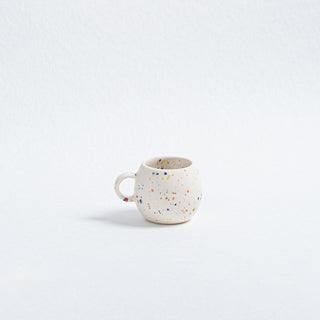 New Party Set 2 Espresso Mug + 2 Mini Tray - White - Egg Back Home