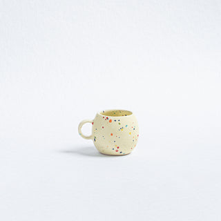 New Party Set 2 Espresso Mug + 2 Mini Tray - Yellow - Egg Back Home