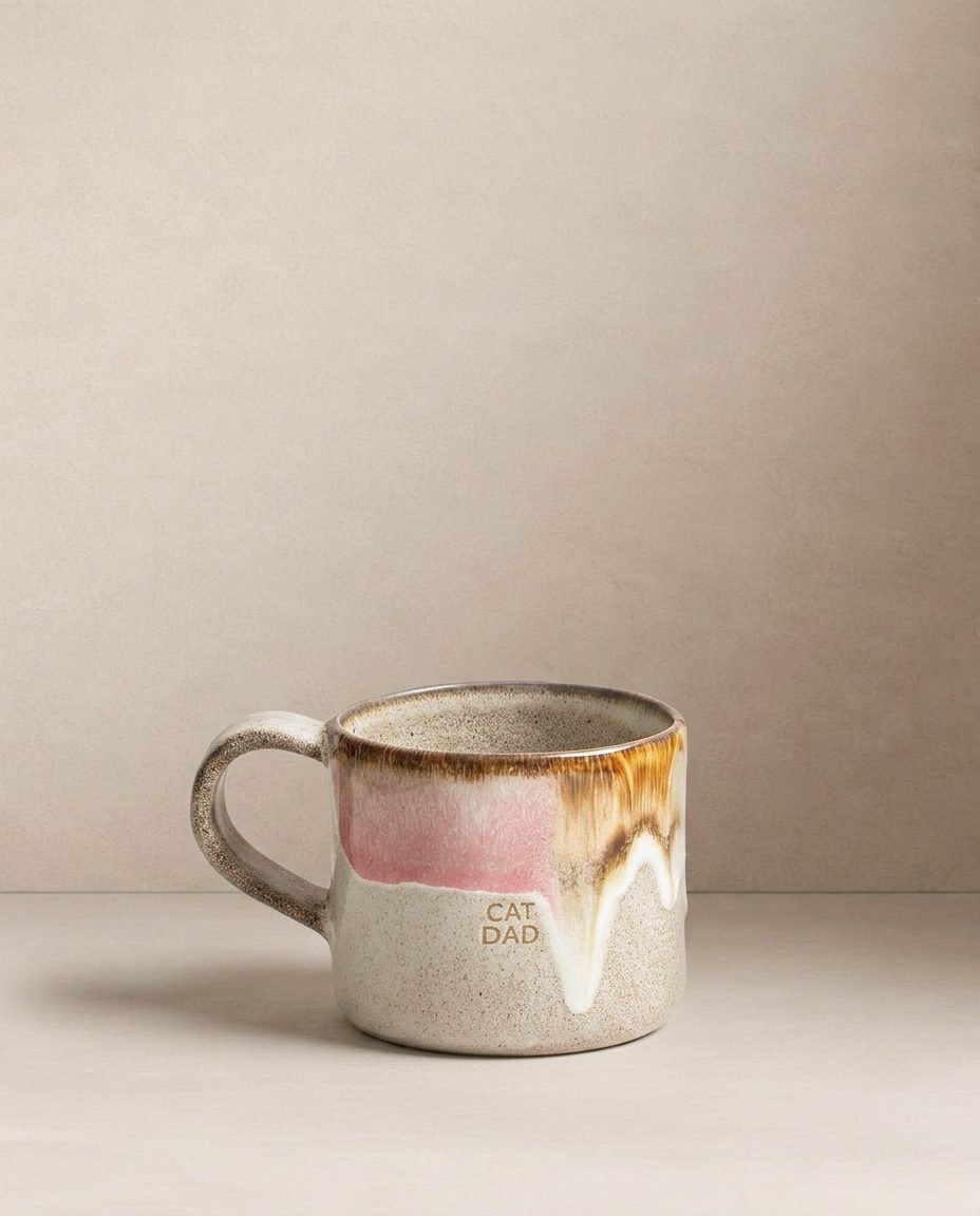 Mug Cat Dad Neapolitan in stoneware ceramic Egg Back Home
