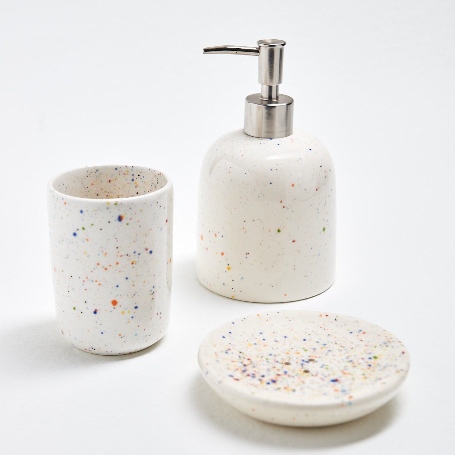 Speckled Ceramic Bathroom Accessories