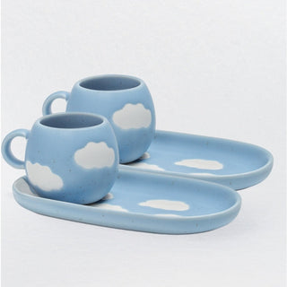 Cloud Set 2 Espresso Mug + 2 Mini Tray