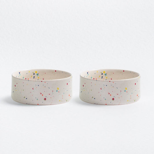 New Party Pet Bowl 16,5cm Set 2 White