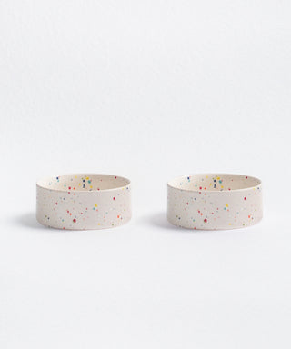 New Party Pet Bowl 14cm Set 2 White