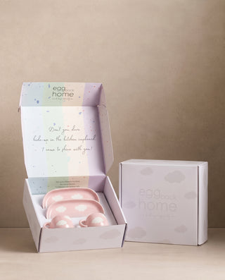 Pink Cloud Set 2 Espresso Mug + 2 Mini Tray