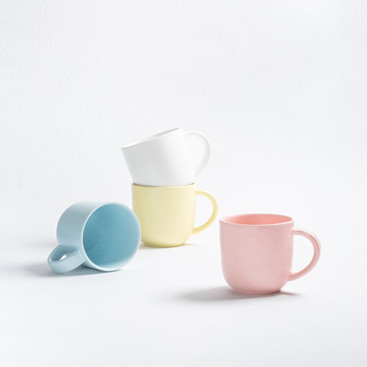 Tasse couleur pastel 400 ml - Mélange de 4 pièces