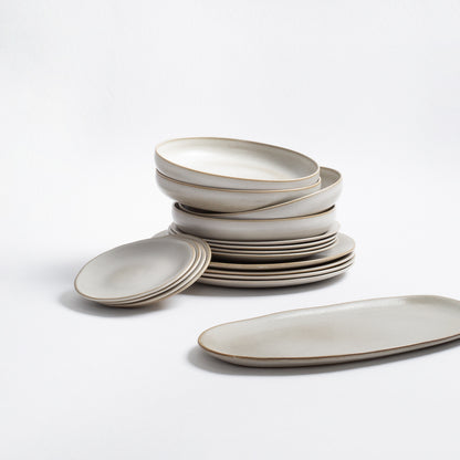 Assiette à pâtes en grès cérame Terra Porcelanic 22 cm