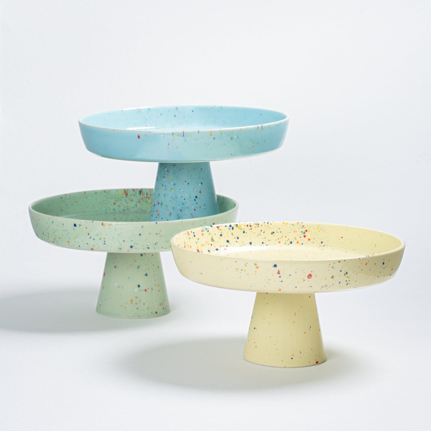 New Party Cake Stand 28cm Yellow