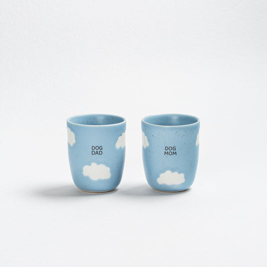 Cloud Medium Cup 220ml Dog Mom & Dad 2 Pieces Set