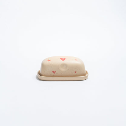 Cozy Hearts Butter Dish Limited Edition