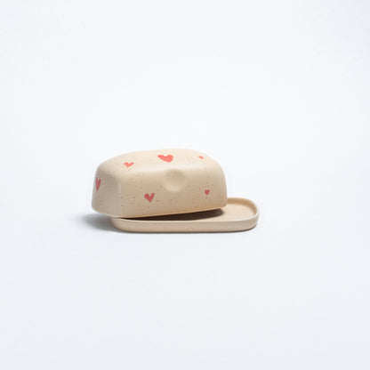 Cozy Hearts Butter Dish Limited Edition