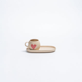 Cozy Hearts Stoneware Espresso Koffiebeker Bal 90ml Limited Edition