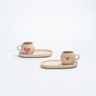 Cozy Hearts Stoneware Espresso Koffiebeker Bal 90ml Limited Edition