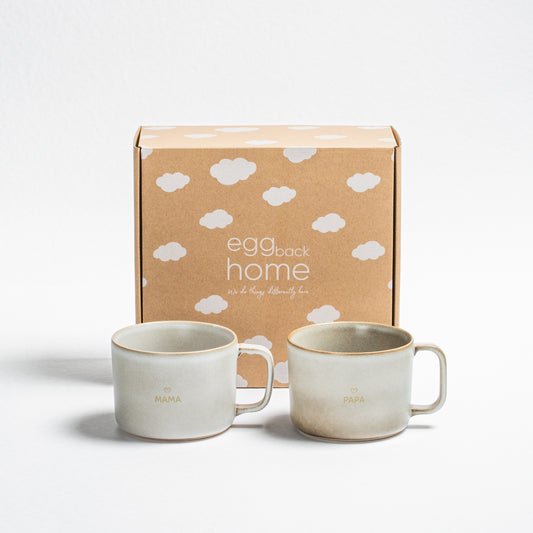 Terra 2 Mugs Set Mama & Papa Collection - Egg Back Home