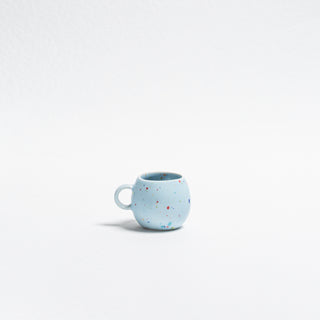 Nuevo Set de Fiesta 2 Tazas de Espresso + 2 Mini Bandejas - Azul