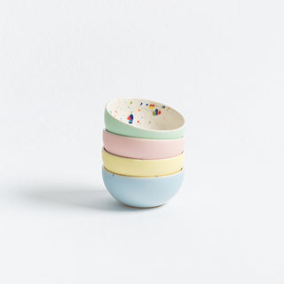 Breeze Party In Stoneware Mini Bowl 4 Pieces Set Mix Color