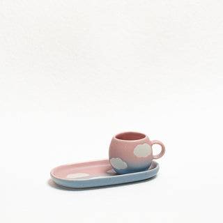 Cloud Sunset Set 2 Espresso Mug + 2 Mini Tray