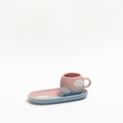 Cloud Sunset Set 2 Espresso Mug + 2 Mini Tray