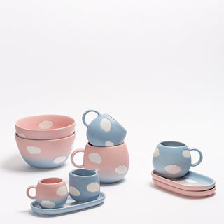 Cloud Sunset Set 2 Espresso Mug + 2 Mini Tray