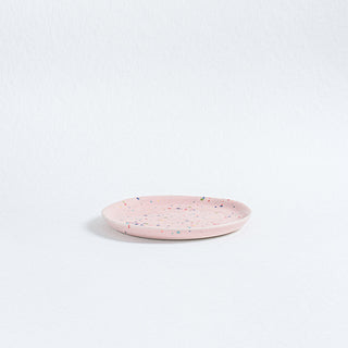 New Party Bread Plate 17cm Pink - Egg Back Home