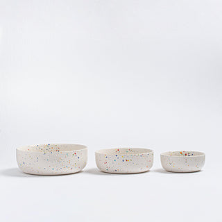 New Party Bowl Trilogy Set 3 pieces White - Egg Back Home