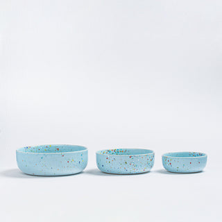 New Party Bowl Trilogy Set 3 pieces Blue - Egg Back Home