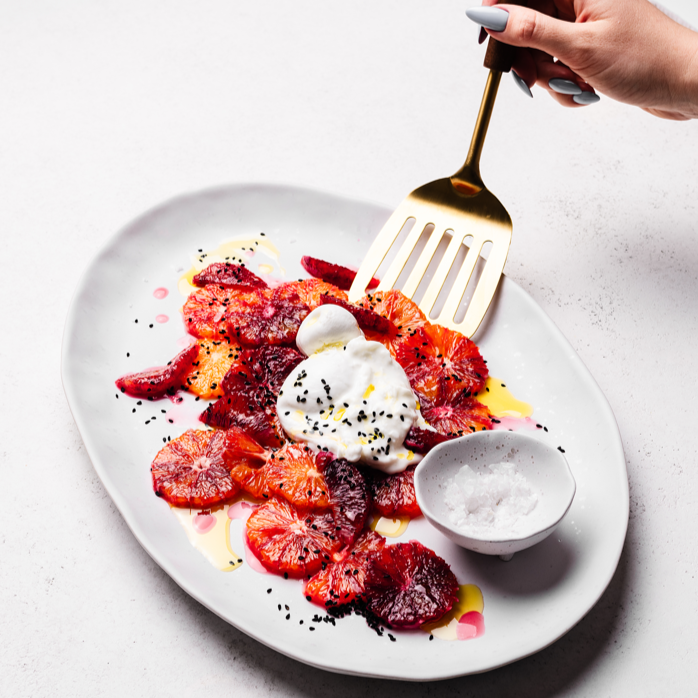 Nature Shape White Oval Serving Platter