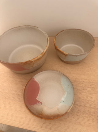 Whisker-friendly stoneware cat bowl 180ml Melting Ice Cream