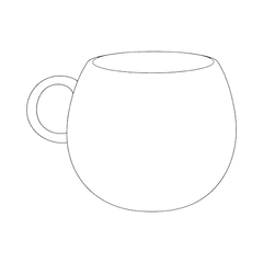 Dune Caneca em Grés 500ml Pet Collection