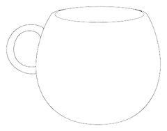 Dune Caneca em Grés 500ml Pet Collection
