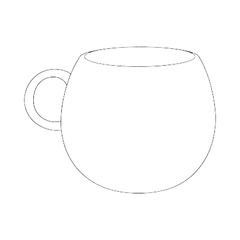 Pool Caneca em Grés 250ml Burgundy