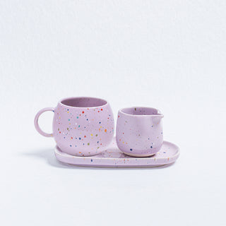 New Party Set 1 Small Tray + 1 Medium Ball + 1 Milk Jug - Gift Collection - Lilac - Egg Back Home