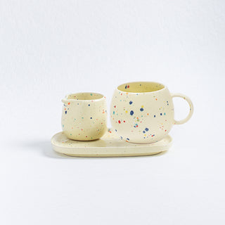 New Party Set 1 Small Tray + 1 Medium Ball + 1 Milk Jug - Gift Collection - Yellow - Egg Back Home