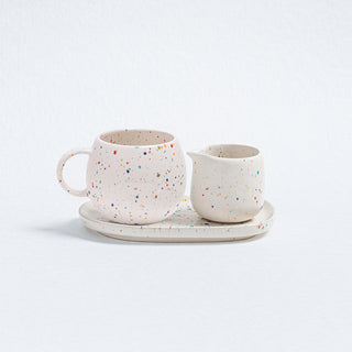 New Party Set 1 Small Tray + 1 Medium Ball + 1 Milk Jug - Gift Collection - White - Egg Back Home