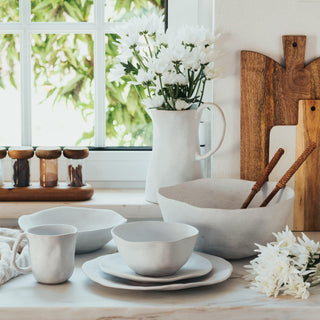 Nature Shape White Serving Bowl - Egg Back Home