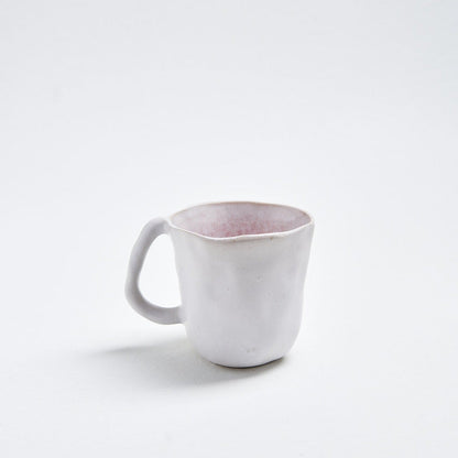 Nature Shape White & Light Pink 2 Mugs 300ml Set