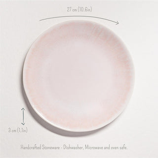 New Light Pink Dinner Plate 27cm - Egg Back Home