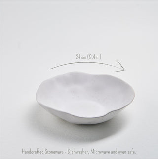 Nature Shape White Pasta Plate 22cm - Egg Back Home