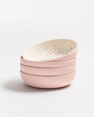 Breeze Party In Stoneware Pasta Plate 21cm Pink