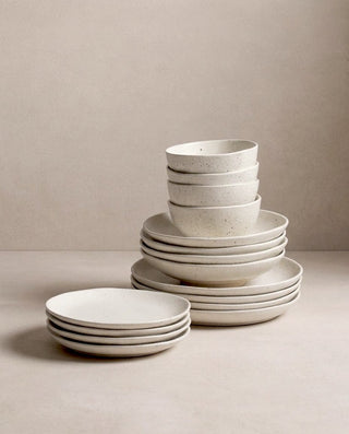 Caelum Stoneware Dinnerware 16 Pieces – handmade stoneware tableware set – Egg Back Home
