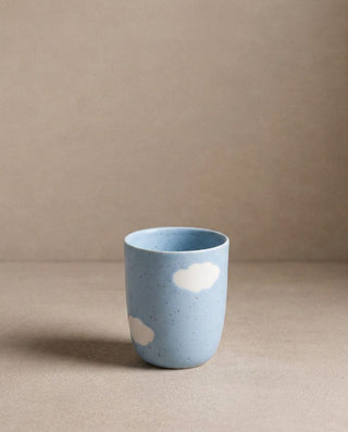 Blaue Tasse Cloud Niedlich aus Steinzeugkeramik Egg Back Home