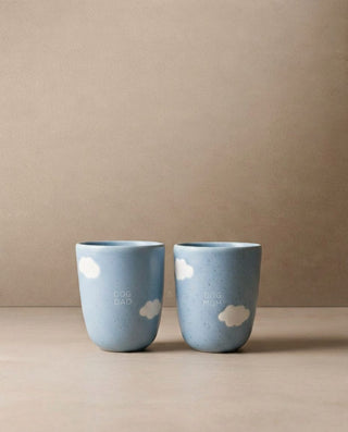 Cloud Medium Cup 220ml Dog Mom & Dad White 2 Pieces Set — shopify 2