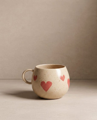 Cozy Hearts Stoneware Ball Mug 500ml Limited Edition