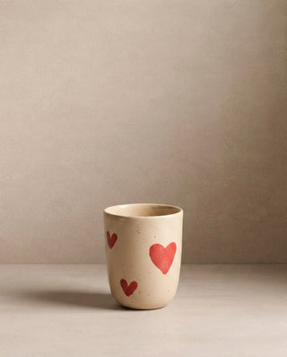 Cozy Hearts Stoneware Medium Cup 220ml 2 Pieces Set