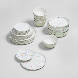 New Party Stoneware Set 30 Pieces White